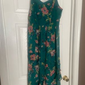 maxi dress with ruffling towards the bottom